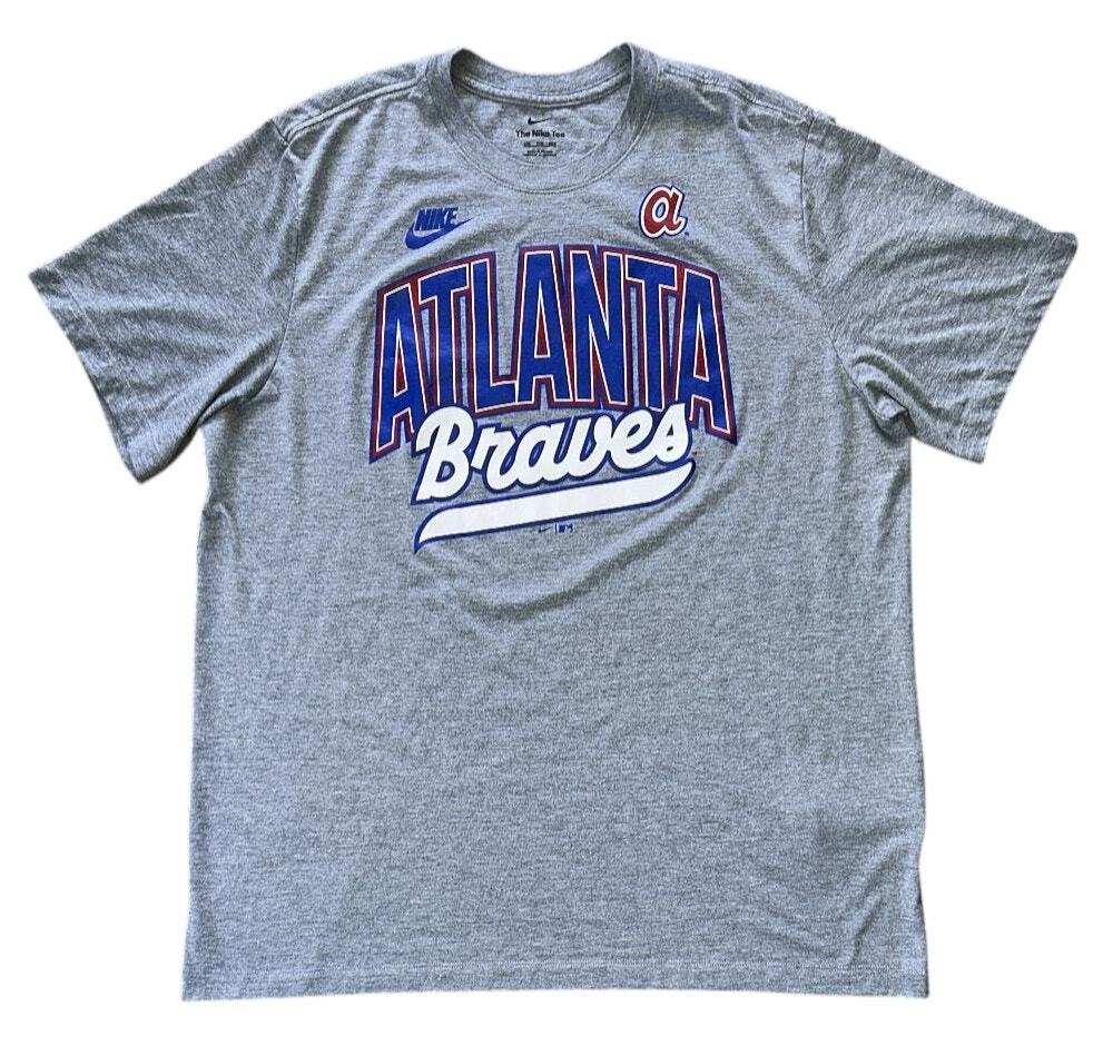 Nike Atlanta Braves Cooperstown Retro Heather Gray Tri-Blend T-Shirt 2XL